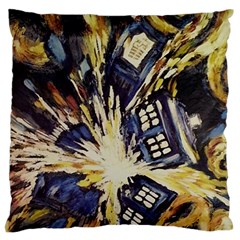 Tardis Doctor Who Pattern Standard Premium Plush Fleece Cushion Case (one Side) by Cemarart