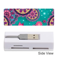 Floral Pattern Abstract Colorful Flow Oriental Spring Summer Memory Card Reader (stick) by Cemarart