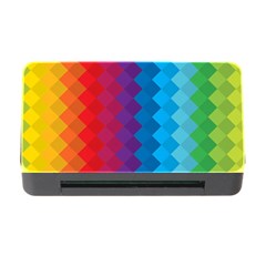 Rainbow Beautiful Seamless Pattern Memory Card Reader With Cf by Cemarart