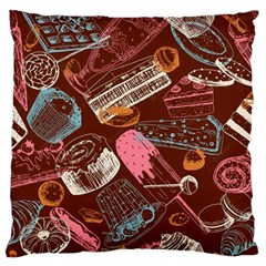 Sweet Food Seamless Pattern Standard Premium Plush Fleece Cushion Case (one Side) by Cemarart