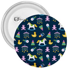 Cute Babies Toys Seamless Pattern 3  Buttons by Ndabl3x
