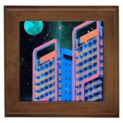 Fantasy City Architecture Building Cityscape Framed Tile by Cemarart