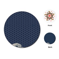 Kanagawa, Hokusai, Japanese Art, Playing Cards Single Design (round) by nateshop