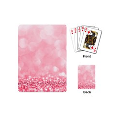 Pink Glitter Background Playing Cards Single Design (mini) by nateshop