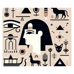 Egypt Pyramid Nature Desert Premium Plush Fleece Blanket (small) by Proyonanggan