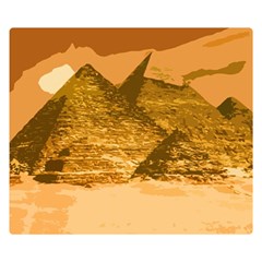 Pyramids Egypt Pyramid Desert Sand Premium Plush Fleece Blanket (small) by Proyonanggan