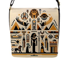 Egypt Pyramids Nature Desert Flap Closure Messenger Bag (l) by Proyonanggan