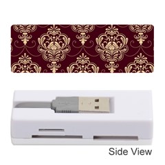 Vintage Floral Pattern, Purple Vintage Memory Card Reader (stick) by nateshop