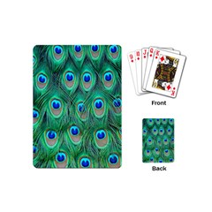 Feather, Bird, Pattern, Peacock, Texture Playing Cards Single Design (mini) by nateshop