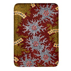 Authentic Aboriginal Art - Bushland Dreaming Rectangular Glass Fridge Magnet (4 Pack) by hogartharts