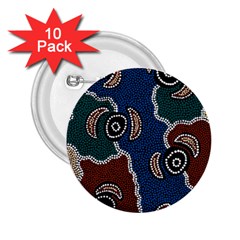 Authentic Aboriginal Art - Riverside Dreaming 2 25  Buttons (10 Pack)  by hogartharts