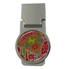 Authentic Aboriginal Art - Connections Money Clips (round)  by hogartharts