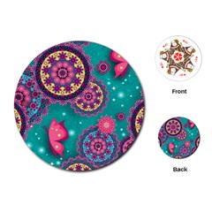 Floral Pattern, Abstract, Colorful, Flow Playing Cards Single Design (round) by nateshop