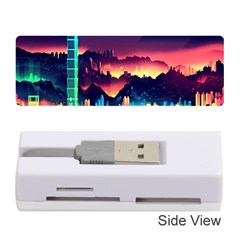 Cityscape Building Painting 3d City Illustration Memory Card Reader (stick) by Bedest