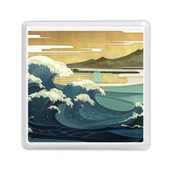 Sea Asia Waves Japanese Art The Great Wave Off Kanagawa Memory Card Reader (square) by Cemarart