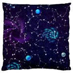 Realistic Night Sky With Constellations Standard Premium Plush Fleece Cushion Case (Two Sides) Back