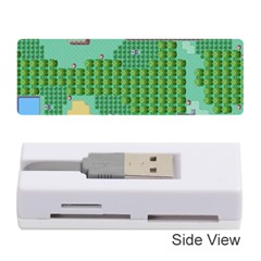 Green Retro Games Pattern Memory Card Reader (stick) by Cemarart