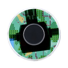 Green Retro Games Pattern On-the-go Memory Card Reader by Cemarart