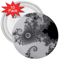 Males Mandelbrot Abstract Almond Bread 3  Buttons (10 Pack)  by Cemarart