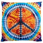 Tie Dye Peace Sign Standard Premium Plush Fleece Cushion Case (Two Sides) Back