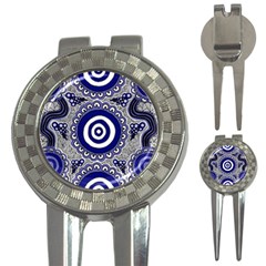 Authentic Aboriginal Art - Gathering 3-in-1 Golf Divots by hogartharts