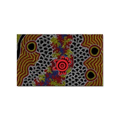 Authentic Aboriginal Art - Gathering 2 Sticker Rectangular (10 Pack) by hogartharts