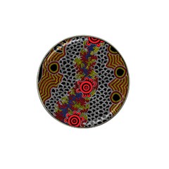 Authentic Aboriginal Art - Gathering 2 Hat Clip Ball Marker (10 Pack) by hogartharts