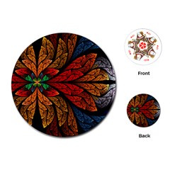 Fractals, Floral Ornaments, Rings Playing Cards Single Design (round) by nateshop