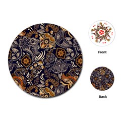Paisley Texture, Floral Ornament Texture Playing Cards Single Design (round) by nateshop