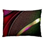 Texture Abstract Curve  Pattern Red Pillow Case (Two Sides) Front