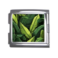 Banana Leaves Pattern Mega Link Italian Charm (18mm) by goljakoff