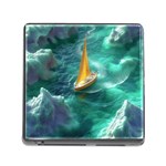 Mountain Wolf Tree Nature Moon Memory Card Reader (Square 5 Slot) Front