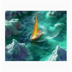 Dolphin Swimming Sea Ocean Small Glasses Cloth (2 Sides) by Cemarart