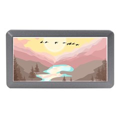 Mountain Birds River Sunset Nature Memory Card Reader (mini) by Cemarart