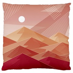 Mountains Sunset Landscape Nature Standard Premium Plush Fleece Cushion Case (two Sides) by Cemarart