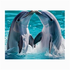 Dolphins Sea Ocean Small Glasses Cloth (2 Sides) by Cemarart