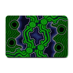 Authentic Aboriginal Art - After The Rain Small Doormat by hogartharts