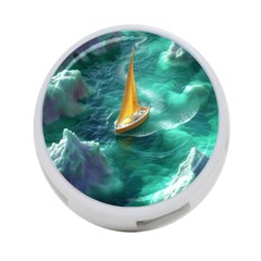 Seascape Boat Sailing 4-port Usb Hub (one Side) by Cemarart