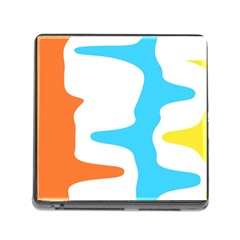 Warp Lines Colorful Multicolor Memory Card Reader (square 5 Slot) by Cemarart