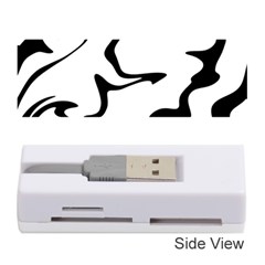 Black And White Swirl Background Memory Card Reader (stick) by Cemarart
