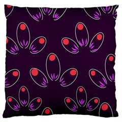 Pattern Petals Dots Print Seamless Large Premium Plush Fleece Cushion Case (two Sides) by Cemarart