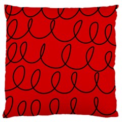 Red Background Wallpaper Large Premium Plush Fleece Cushion Case (two Sides) by Cemarart