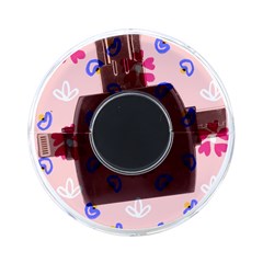 Flower Heart Print Pattern Pink On-the-go Memory Card Reader by Cemarart