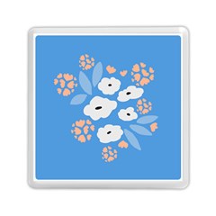 Doodle Flowers Leaves Plant Design Memory Card Reader (square) by Cemarart