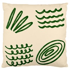 Elements Scribbles Wiggly Lines Standard Premium Plush Fleece Cushion Case (two Sides) by Cemarart
