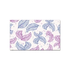 Leaves Line Art Background Sticker (rectangular) by Cemarart