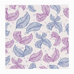 Leaves Line Art Background Medium Glasses Cloth (2 Sides) by Cemarart