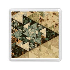 Triangle Geometry Colorful Fractal Pattern Memory Card Reader (square) by Cemarart