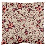 Violet Floral Pattern Flowers Vintage Flora Patterns Large Premium Plush Fleece Cushion Case (Two Sides) Front