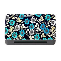 Blue Flower Floral Flora Naure Pattern Memory Card Reader With Cf by Cemarart